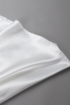 Back Elastic Waist Satin Minx Skirt