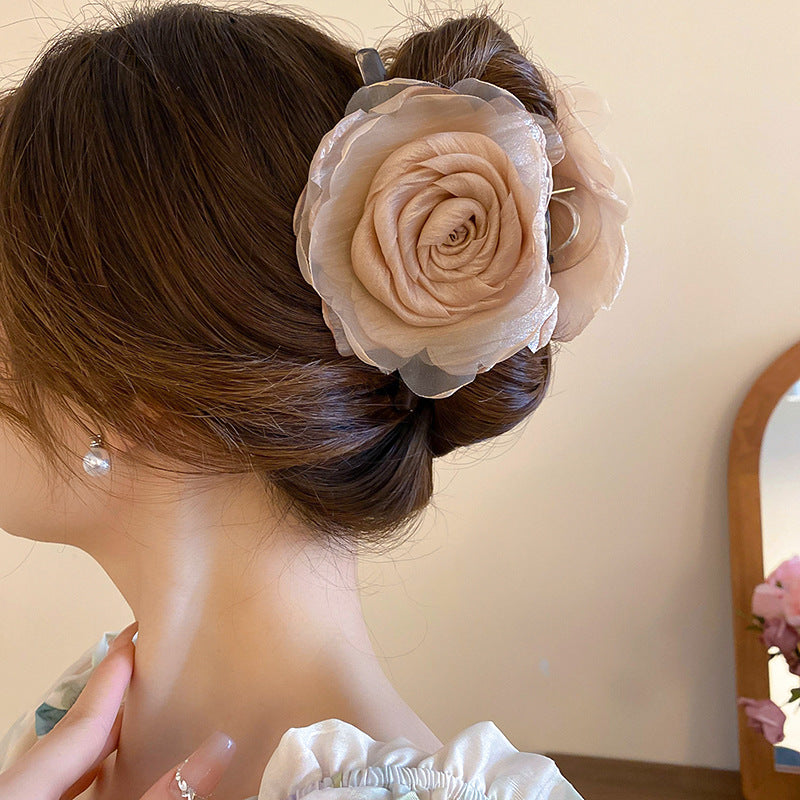 Flower Acrylic Hair Claw Clip - felvior