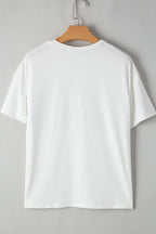 Sequin Stripes Crew Neck T Shirt