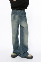 Men's Wide Leg Jeans with Pockets