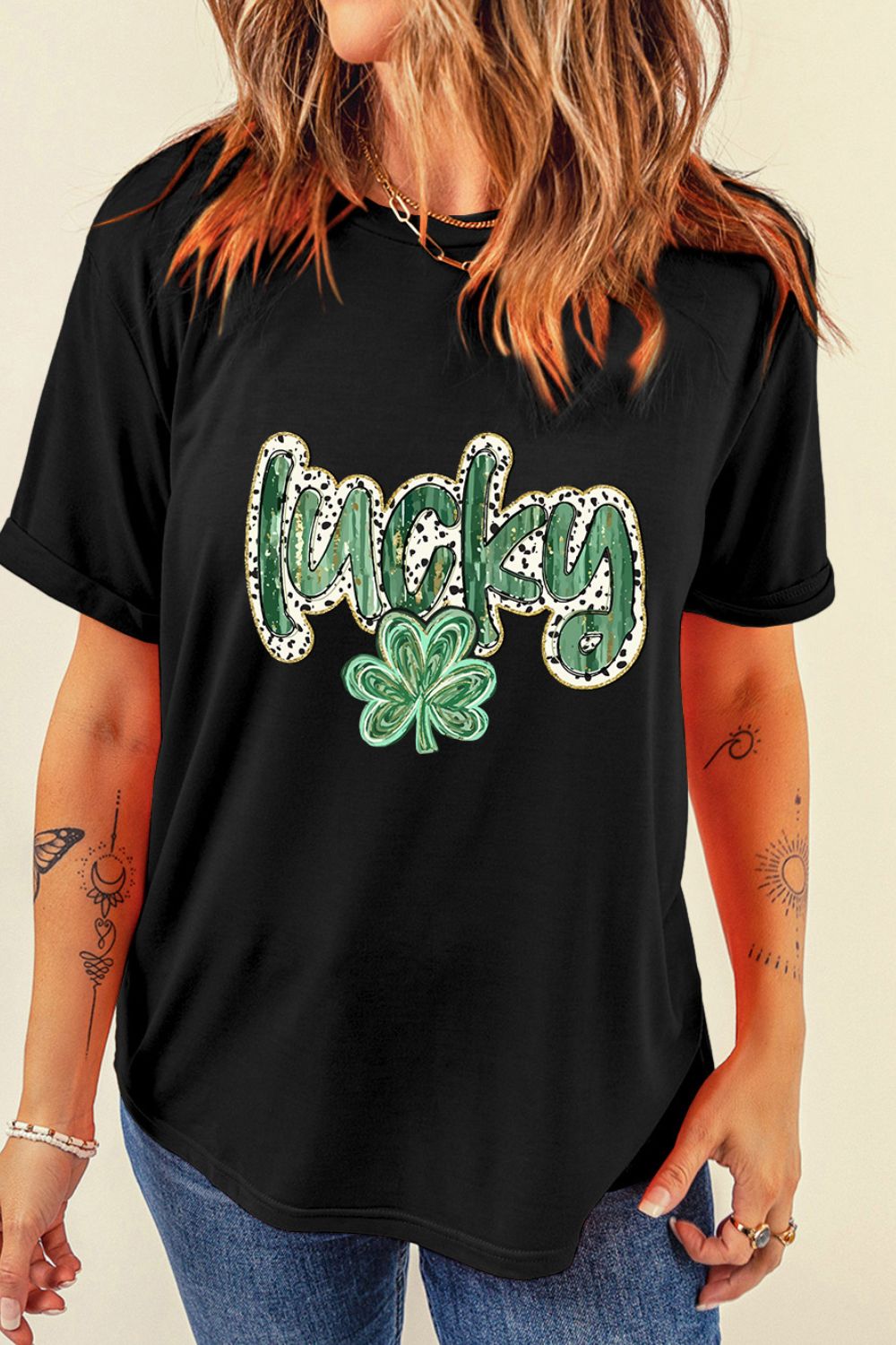 Lucky Clover Graphic T-Shirt