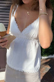 Lace Detail V-Neck Cami - felvior