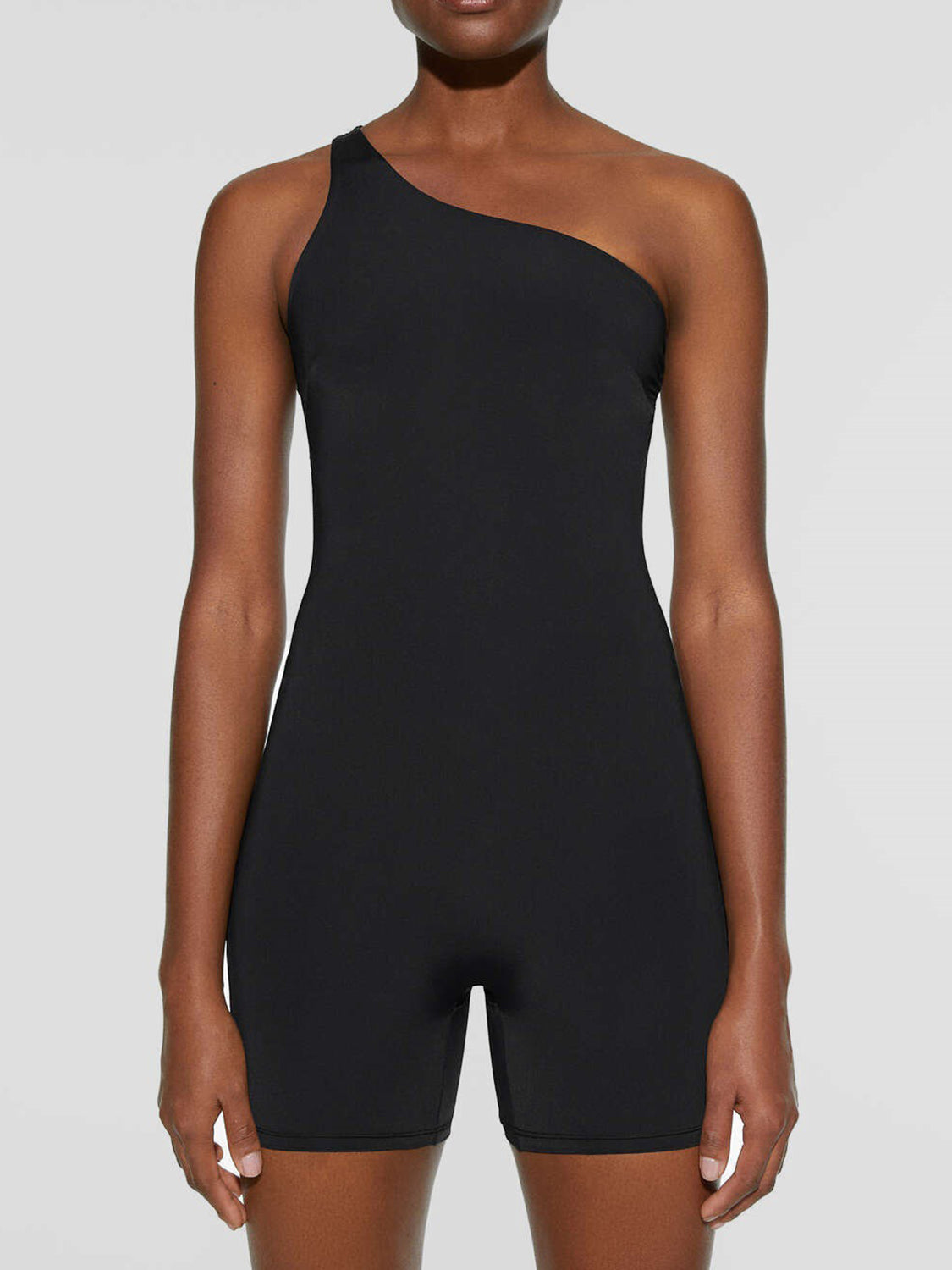 Single Shoulder Active Romper - felvior