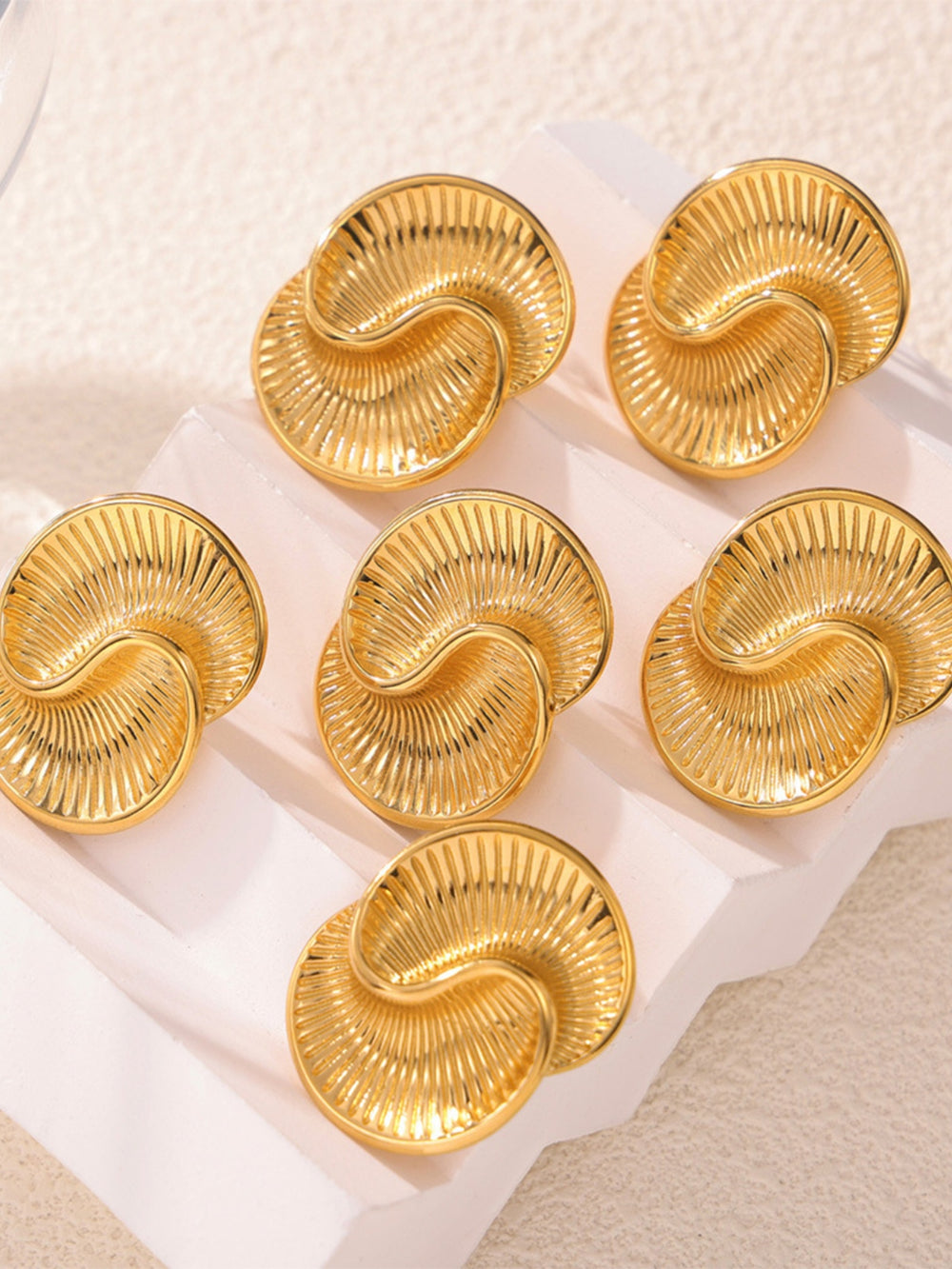 Titanium Steel Spiral Stud Earrings - felvior