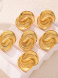 Titanium Steel Spiral Stud Earrings - felvior