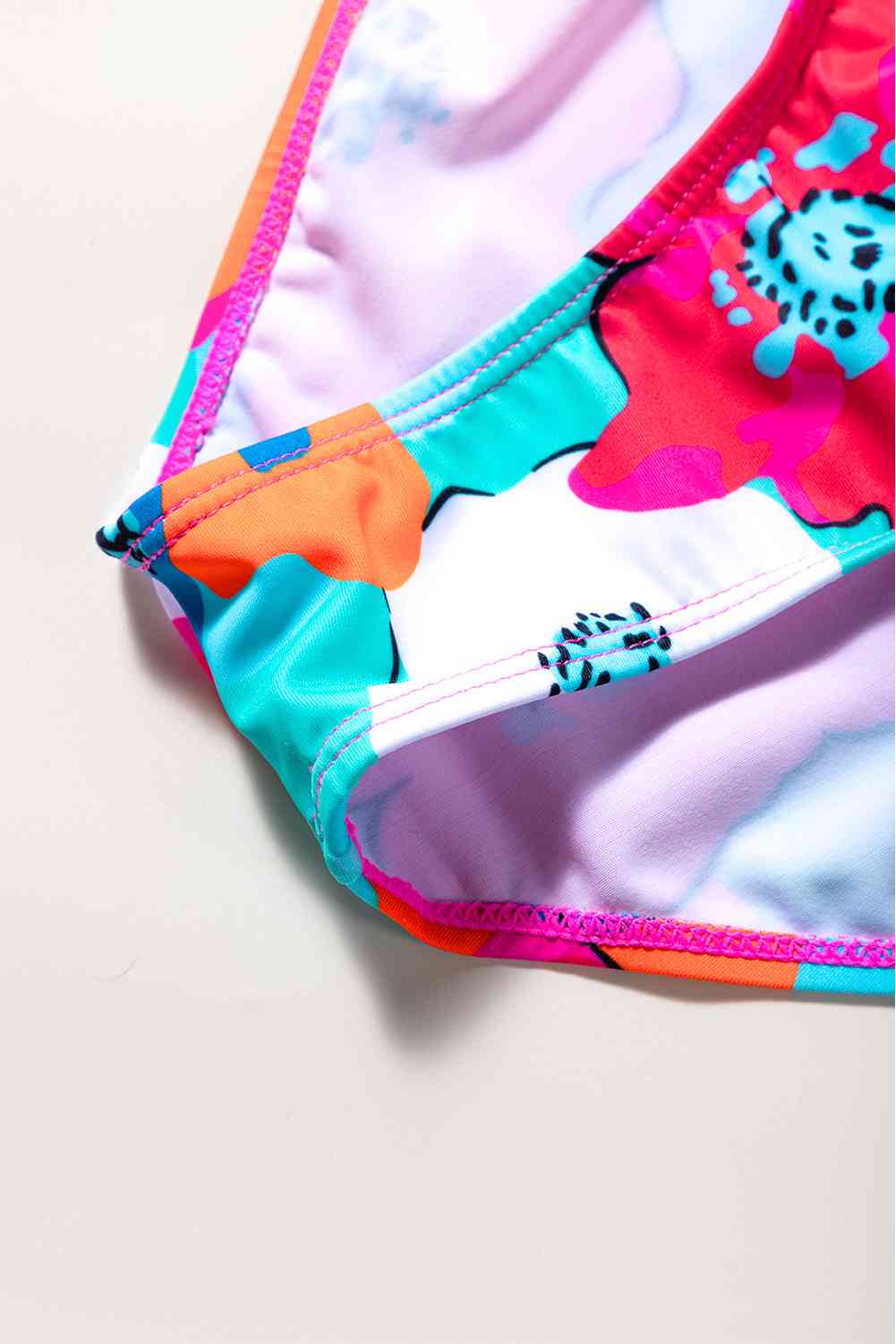 Cropped Swim Top and Floral Bottoms Set - felvior