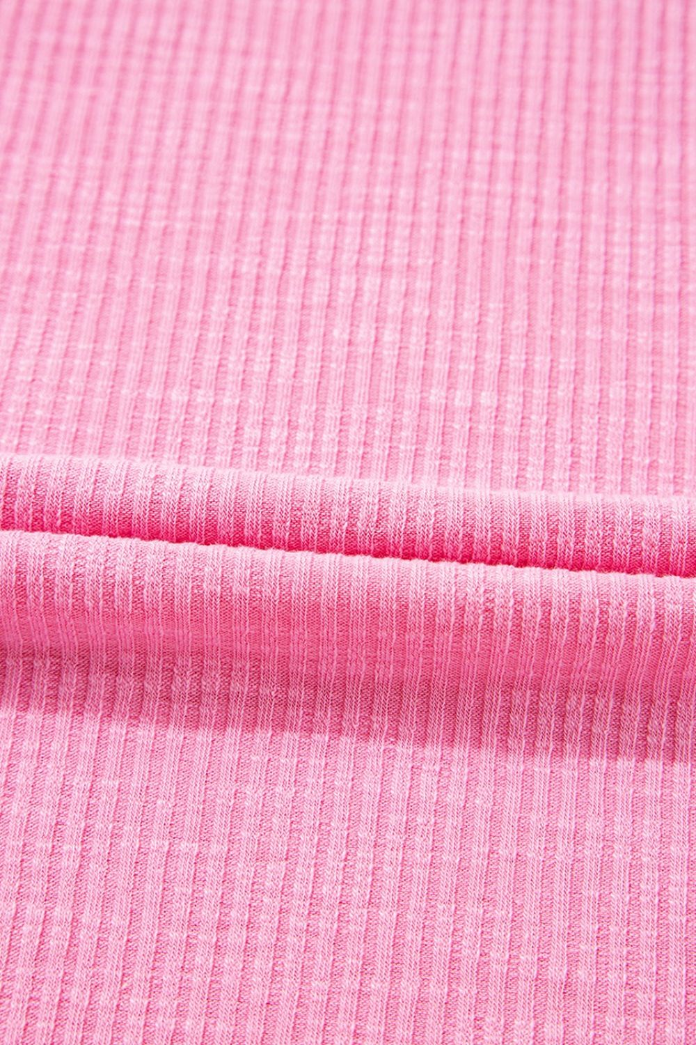 Striped Ruffle Flutter Sleeve Ribbed Blouse