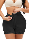 Full Size Lace Detail Hook-and-Eye Shaping Shorts - felvior