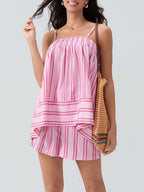 Smocked Square Neck Cami and Shorts Set