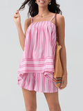 Smocked Square Neck Cami and Shorts Set - felvior