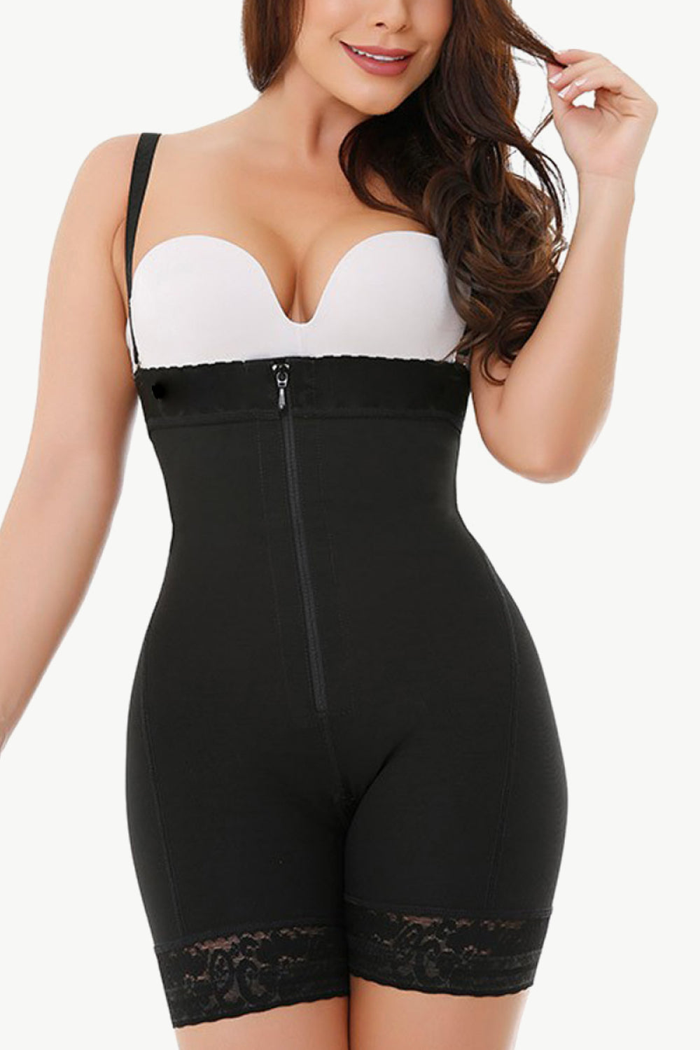 Full Size Zip Up Under-Bust Shaping Bodysuit Hauptbild