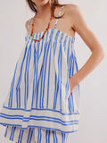 Smocked Square Neck Cami and Shorts Set - felvior