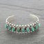 Artificial Turquoise Alloy Open Bracelet