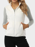 Zip Up Turtleneck Vest with Pockets - felvior