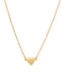 Zircon Heart Pendant Necklace - felvior