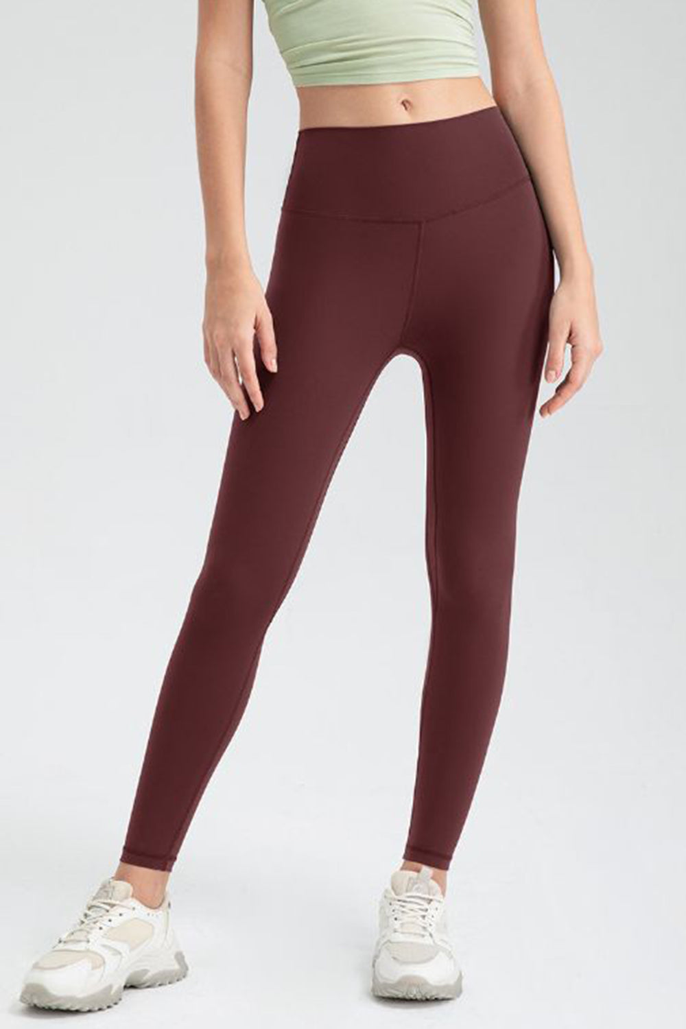 Wide Waistband Slim Fit Active Leggings - felvior