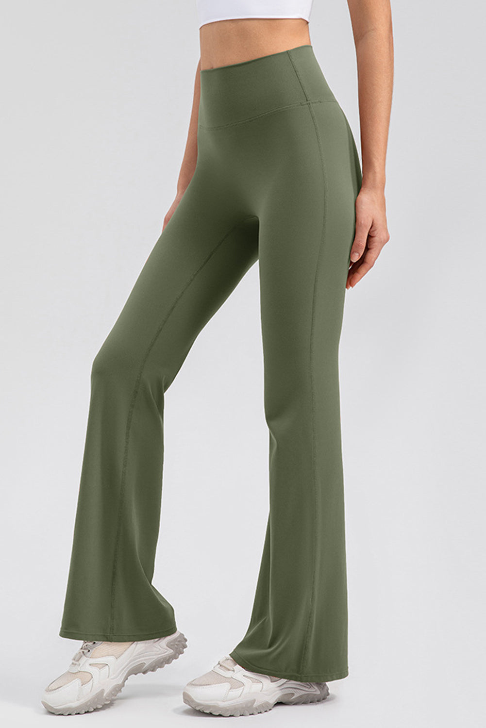 High Waist Straight Active Pants - felvior