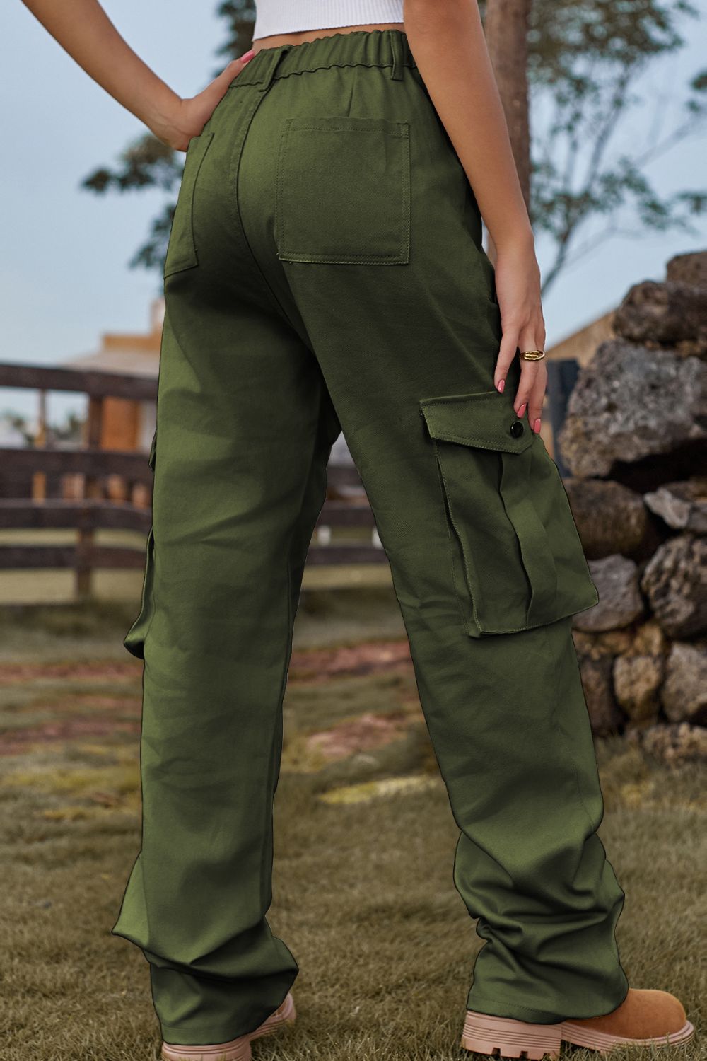 Loose Fit Long Jeans with Pockets - felvior