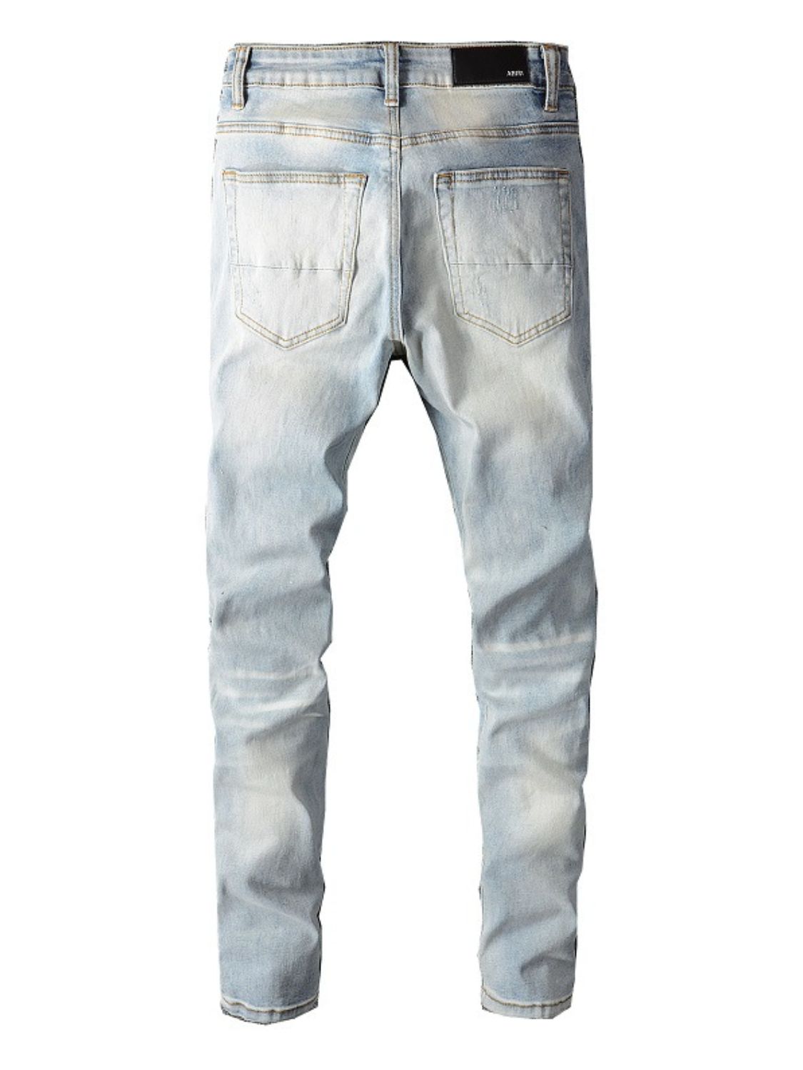 Men's Distressed Jeans with Pockets - felvior