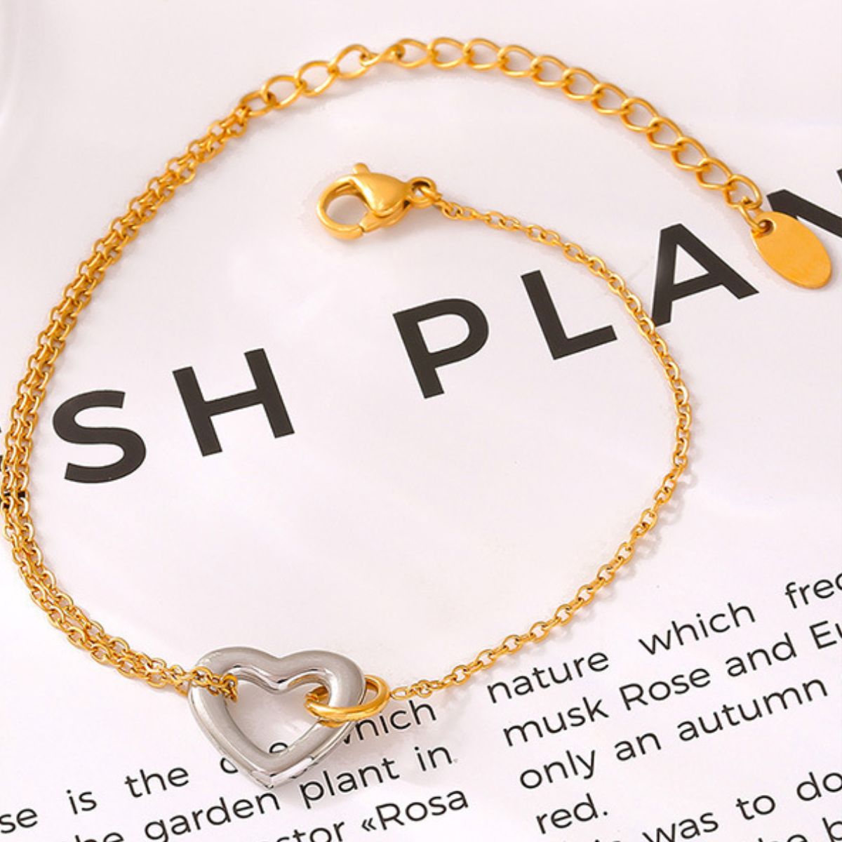 18K Gold-Plated Heart Bracelet - felvior