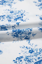 Split Asymmetrical Ruffled Printed Skirt