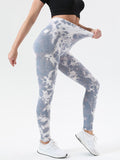 Tie-Dye High Waist Active Leggings - felvior