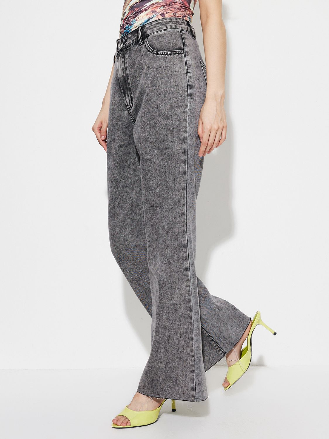 High Waist Bootcut Jeans with Pockets - felvior
