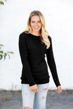 Round Neck Raglan Sleeve Sweater