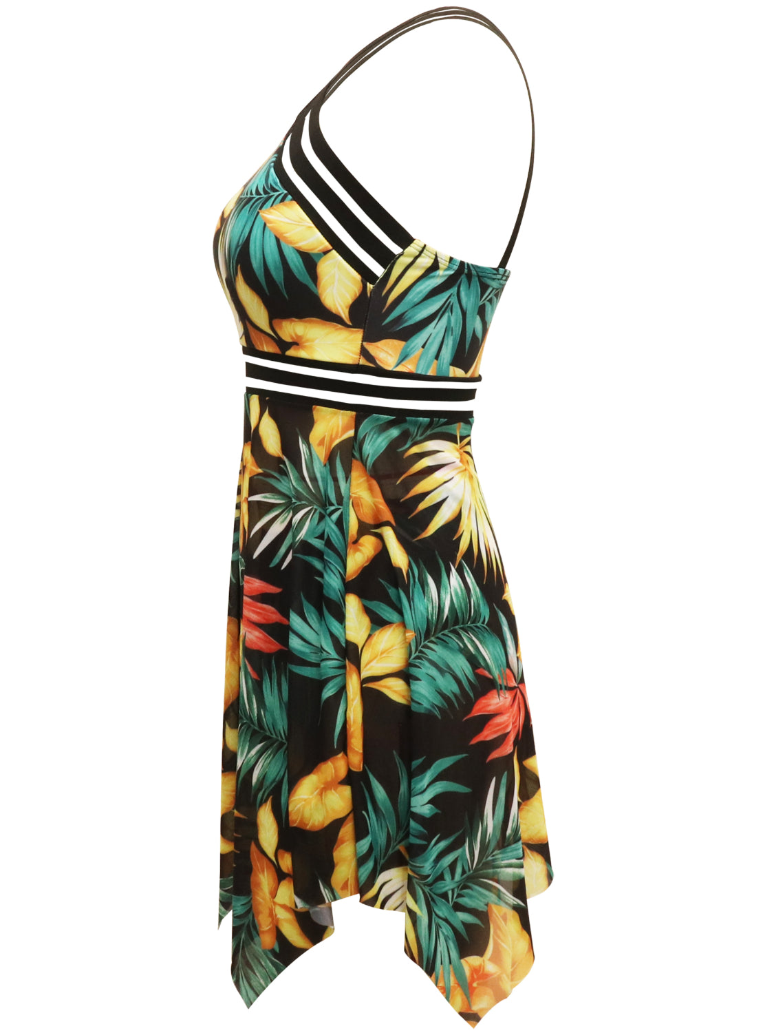 Cutout Printed Two-Piece Swim Set - felvior
