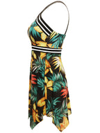 Cutout Printed Two-Piece Swim Set