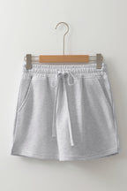 French Terry Drawstring Mini Skort with Pockets