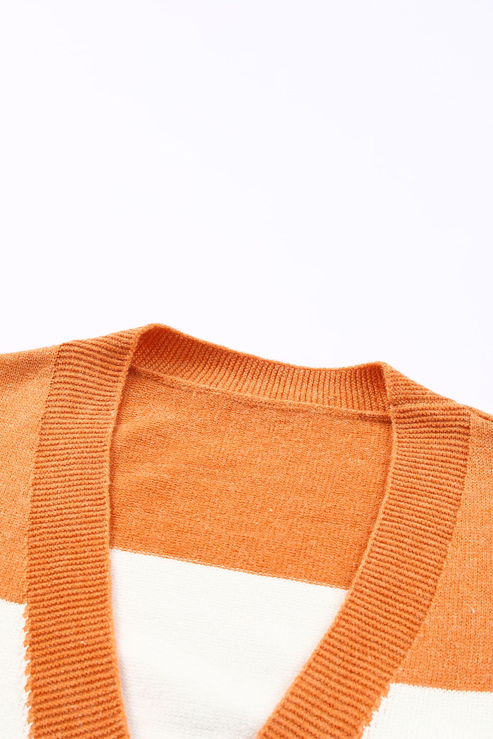 Open Front Color Block Cardigan - felvior