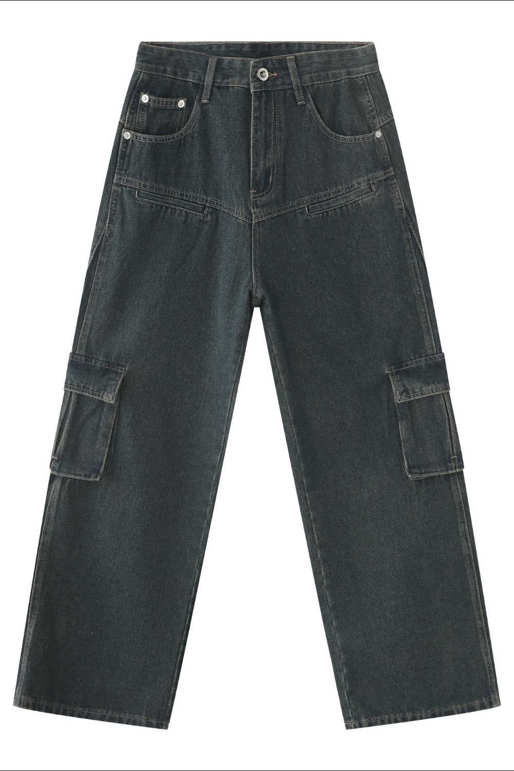 Men's Baggy Jeans with Cargo Pockets