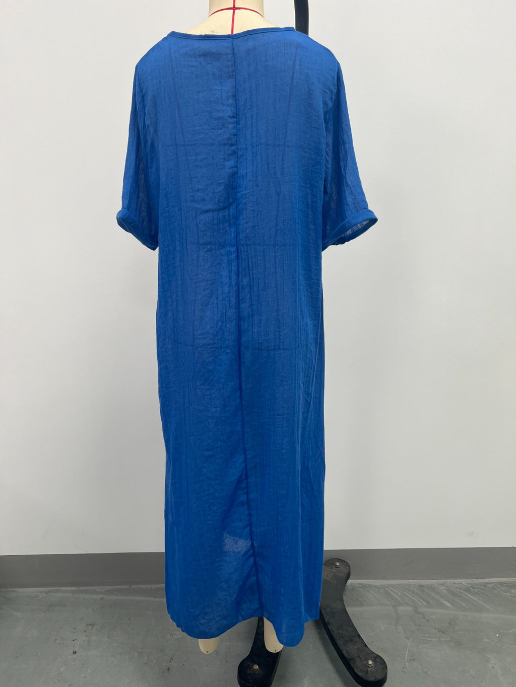 Full Size V-Neck Short Sleeve Midi Dress Plus Size