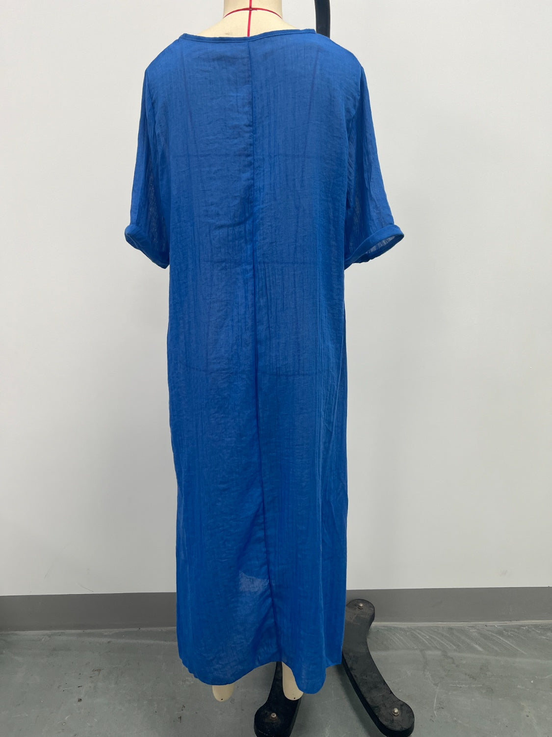 Full Size V-Neck Short Sleeve Midi Dress Plus Size