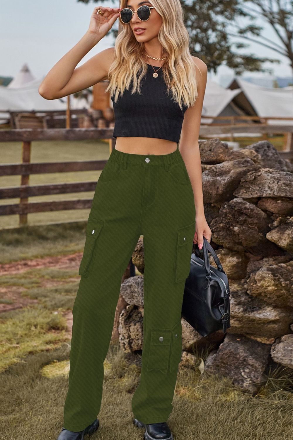 Loose Fit Long Jeans with Pockets - felvior