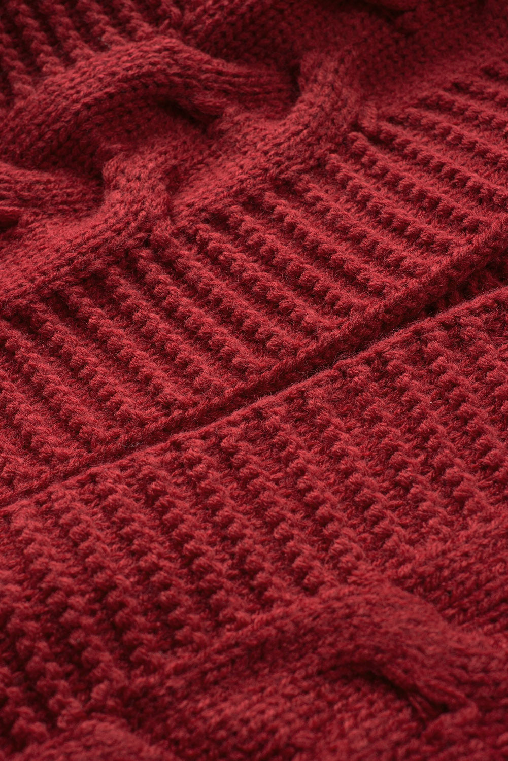 Cable-Knit Open Front Cardigan - felvior