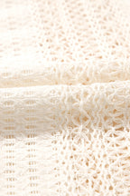 Lace Crochet Collared Neck Oversized Shirt