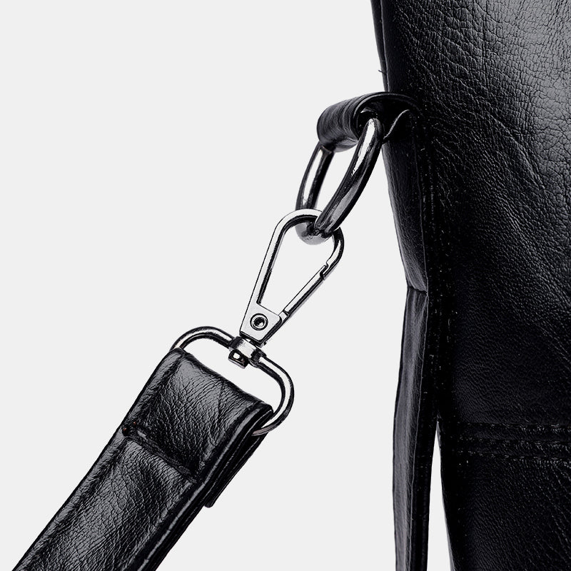 PU Leather Medium Handbag - felvior