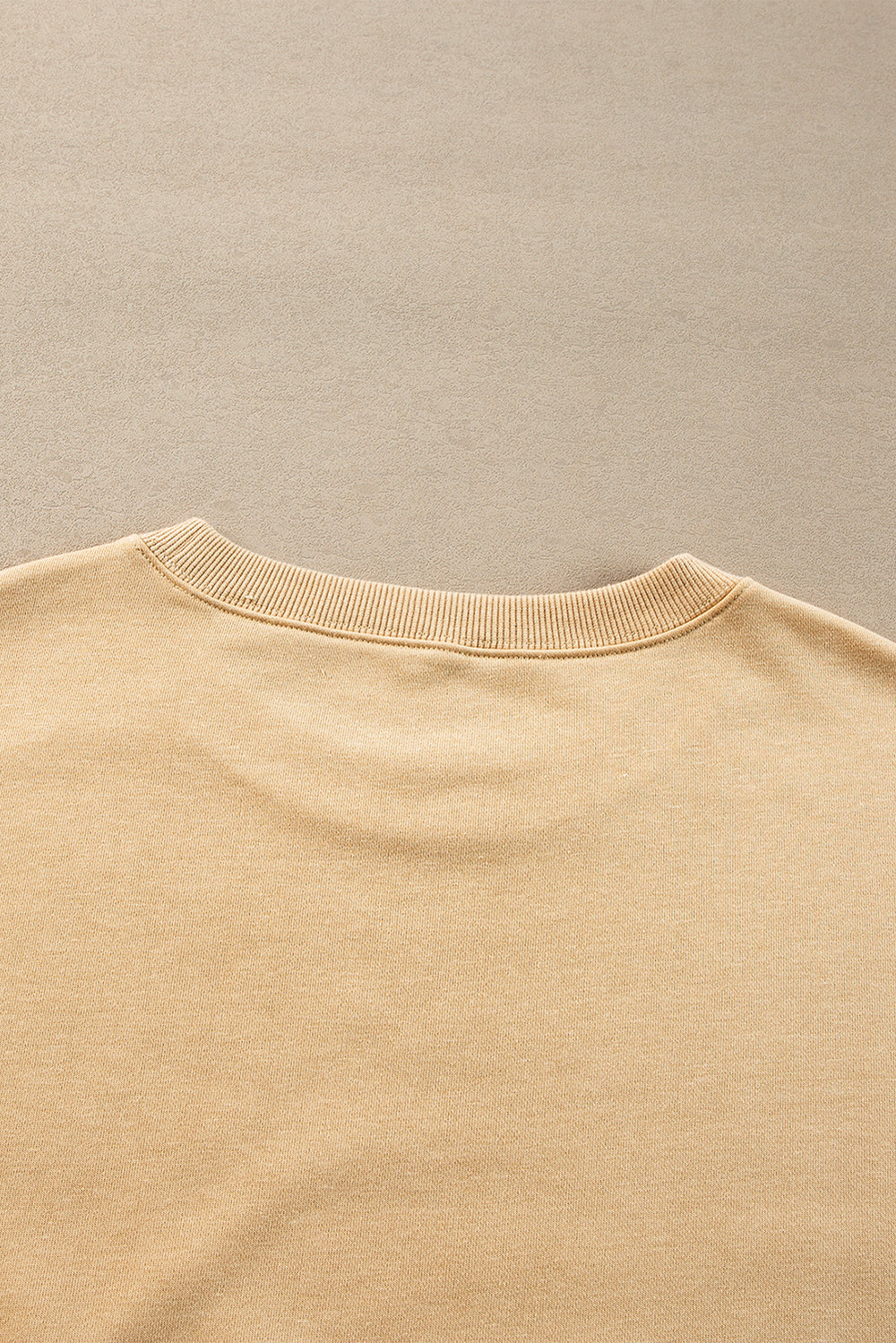 Side Slit Round Neck Long Sleeve Sweatshirt