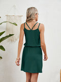 Eyelet Scoop Neck Sleeveless Dress - felvior