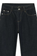 Men's Wide Leg Jeans with Pockets