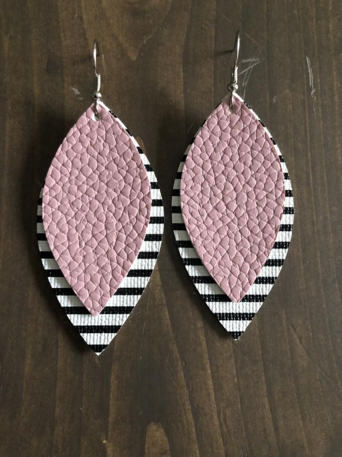 PU Leather Leaf Dangle Earrings - felvior
