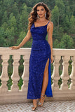 Cowl Neck Split Maxi Dress - felvior