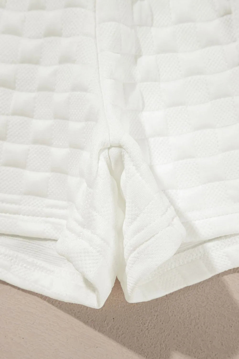 Checkered Texture Top and Shorts Set - felvior