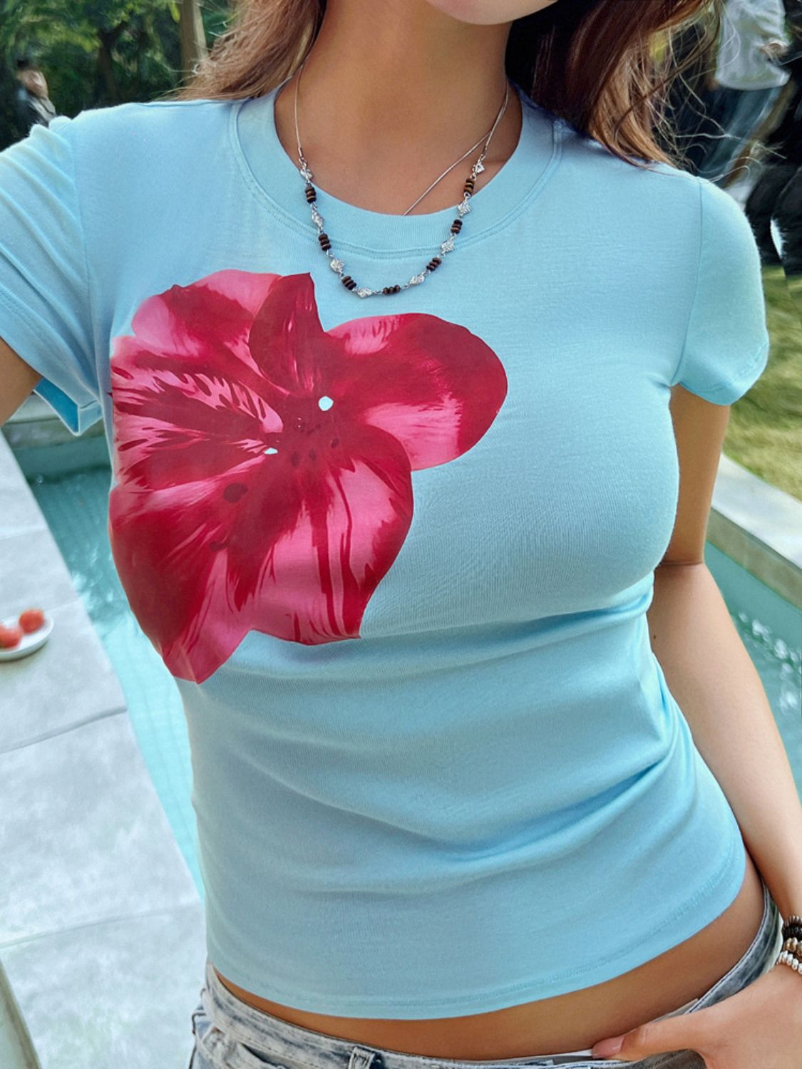 Devine Graphic Round Neck Short Sleeve T-Shirt