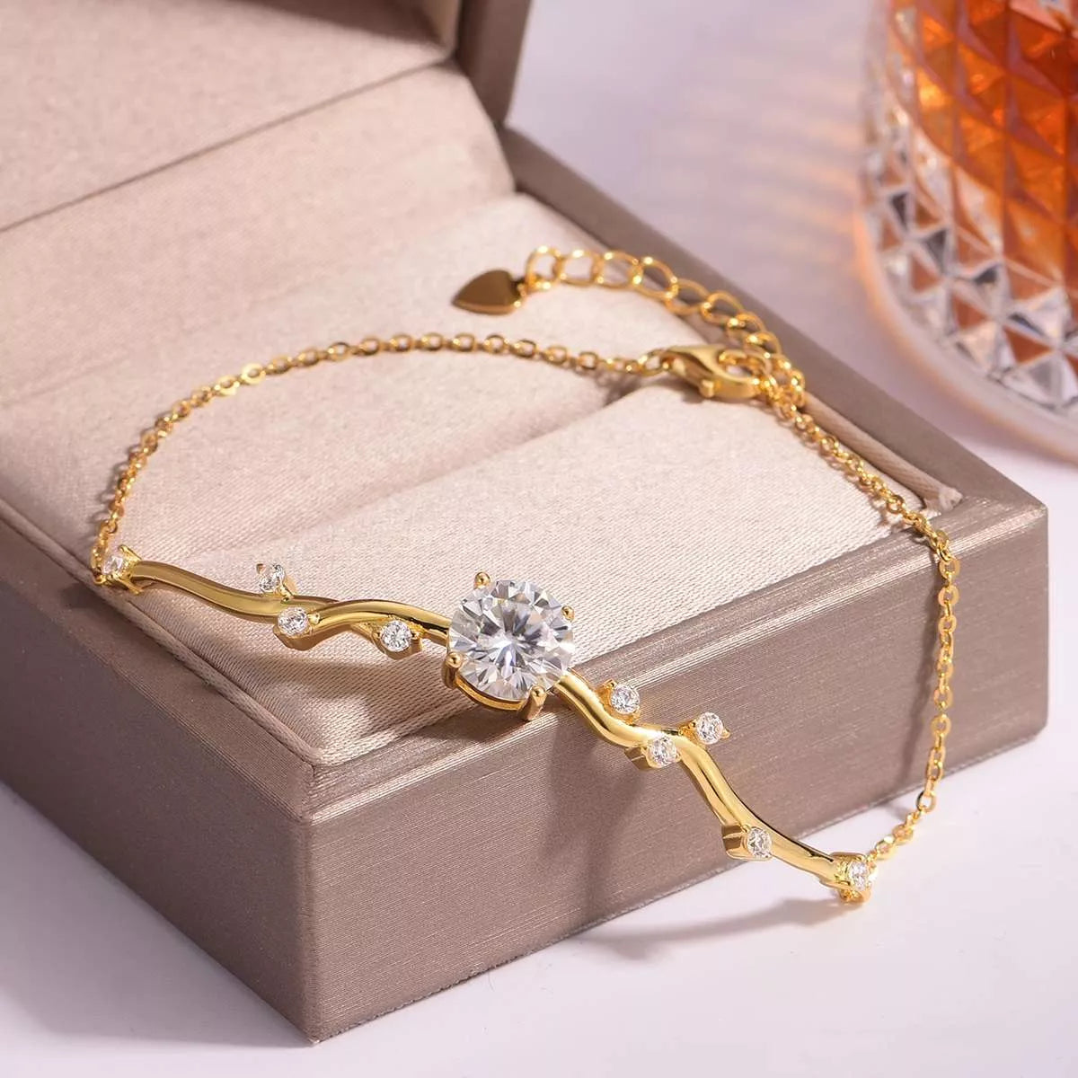 2 Carat Moissanite 925 Sterling Silver Bracelet Secondary image