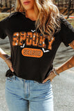 SPOOKY SEASON Round Neck Short Sleeve T-Shirt - felvior
