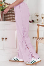 Side Tied Pants with Pockets