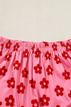 Floral Cropped Tee and Shorts Lounge Set